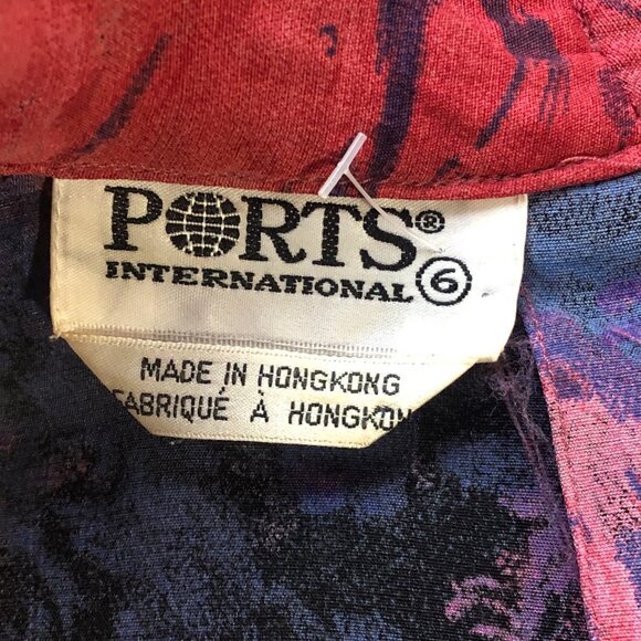 Ports International vintage pink back buttons V neck tunic top shirt - Picture 12 of 16